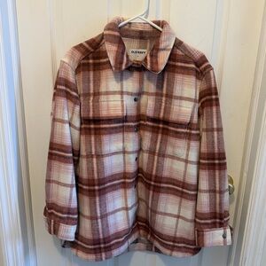 Old Navy Women’s Plaid Button-Down Shacket.